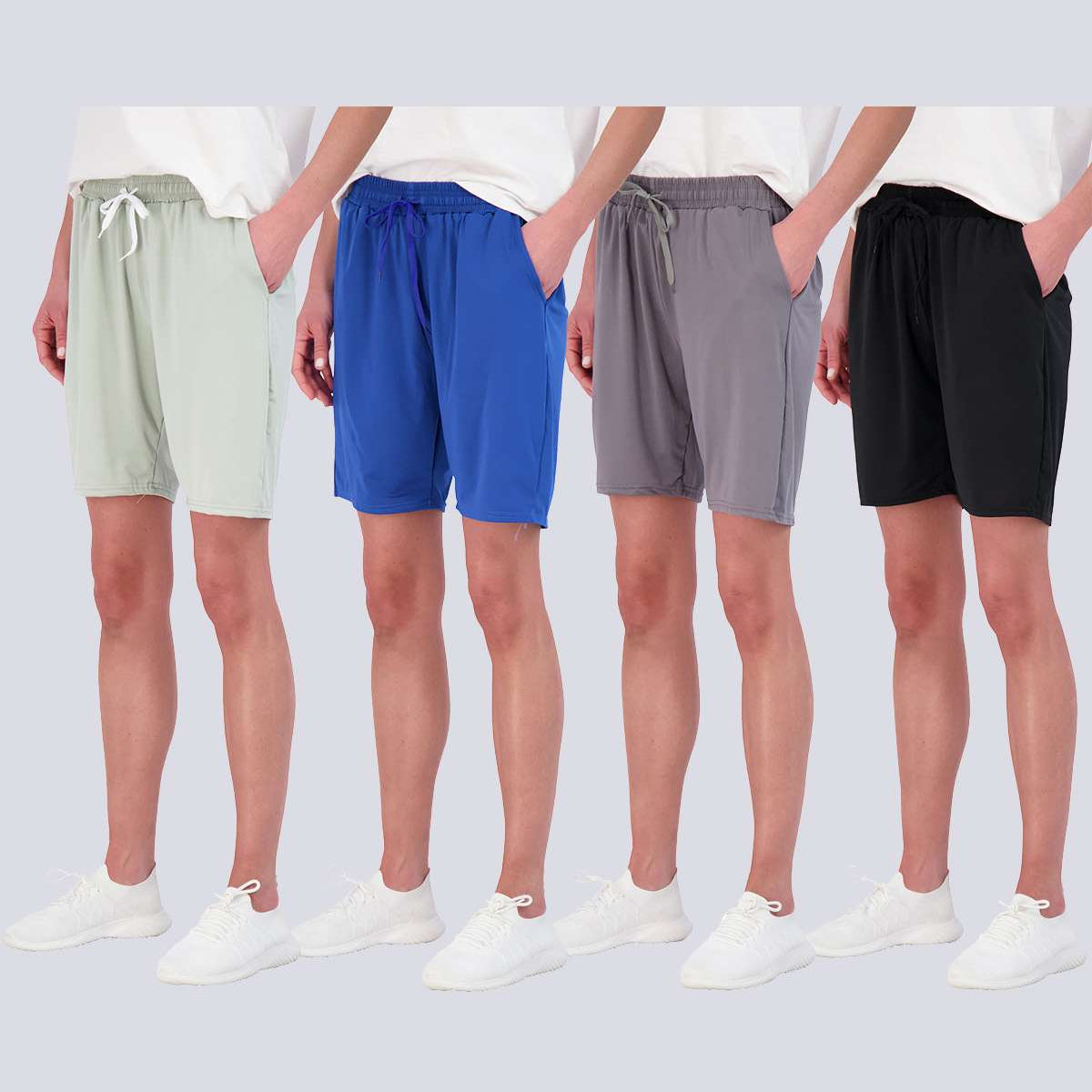 4 Pack: Womens Dry-Fit 7" Bermuda Shorts