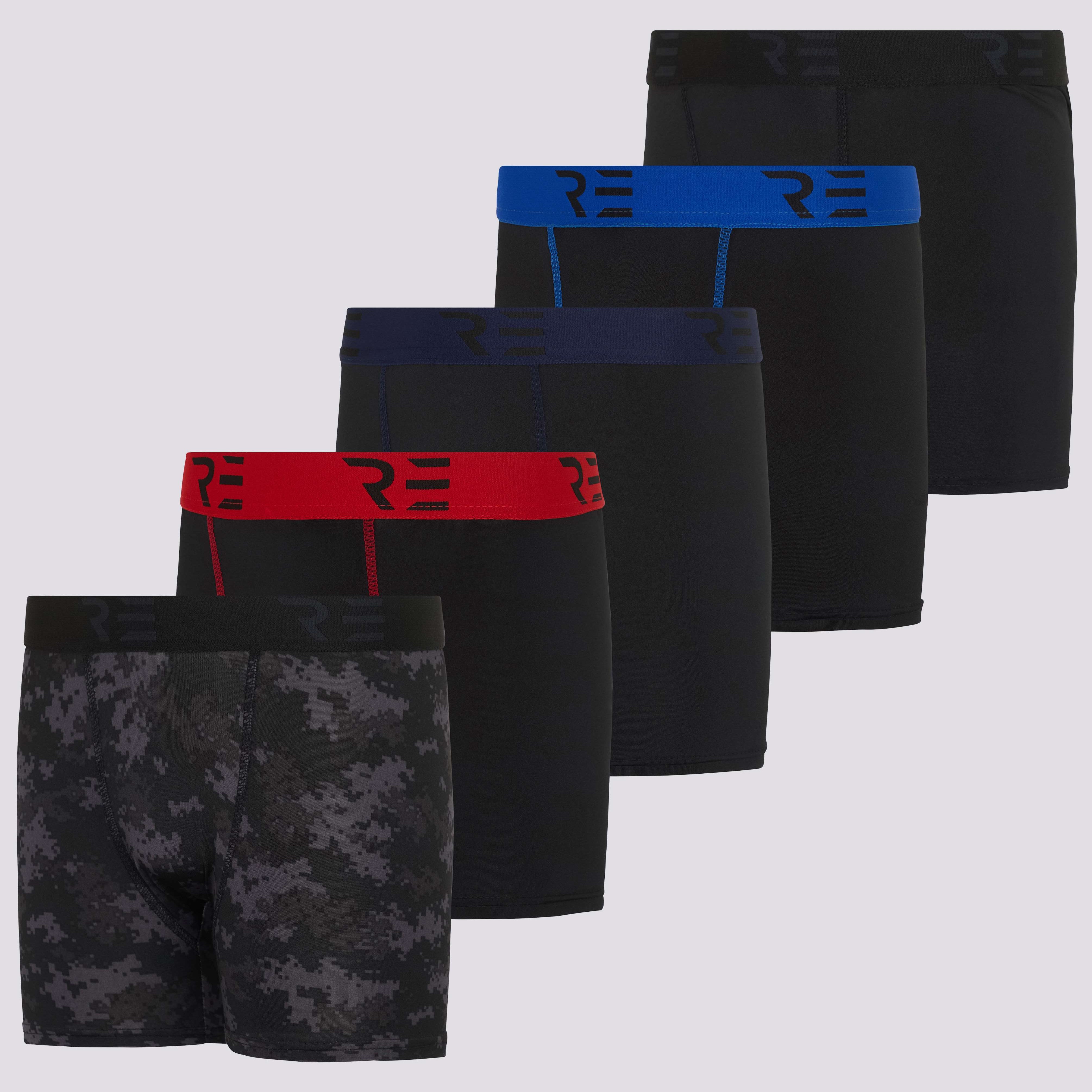 5 Pack: Boys Compression Shorts Underwear