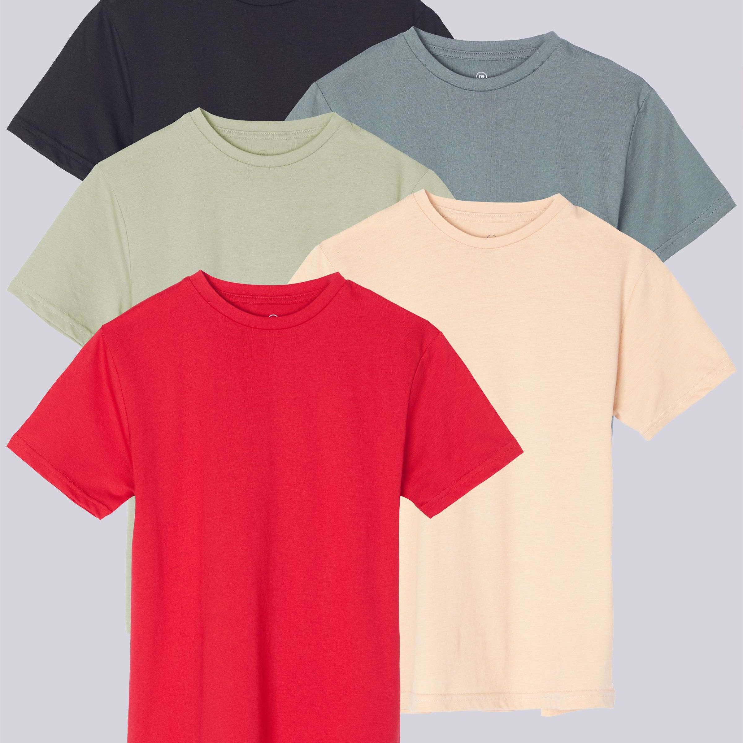 5 Pack: Boys' Cotton Short Sleeve T-Shirts