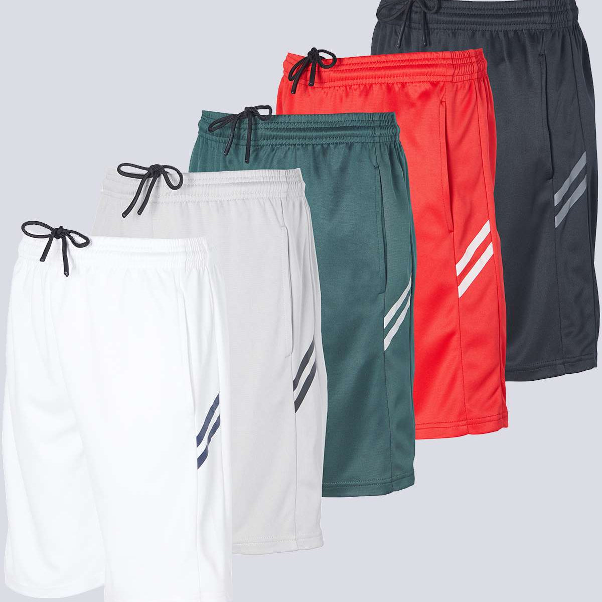 5 Pack: Boys' Athletic Basketball Shorts