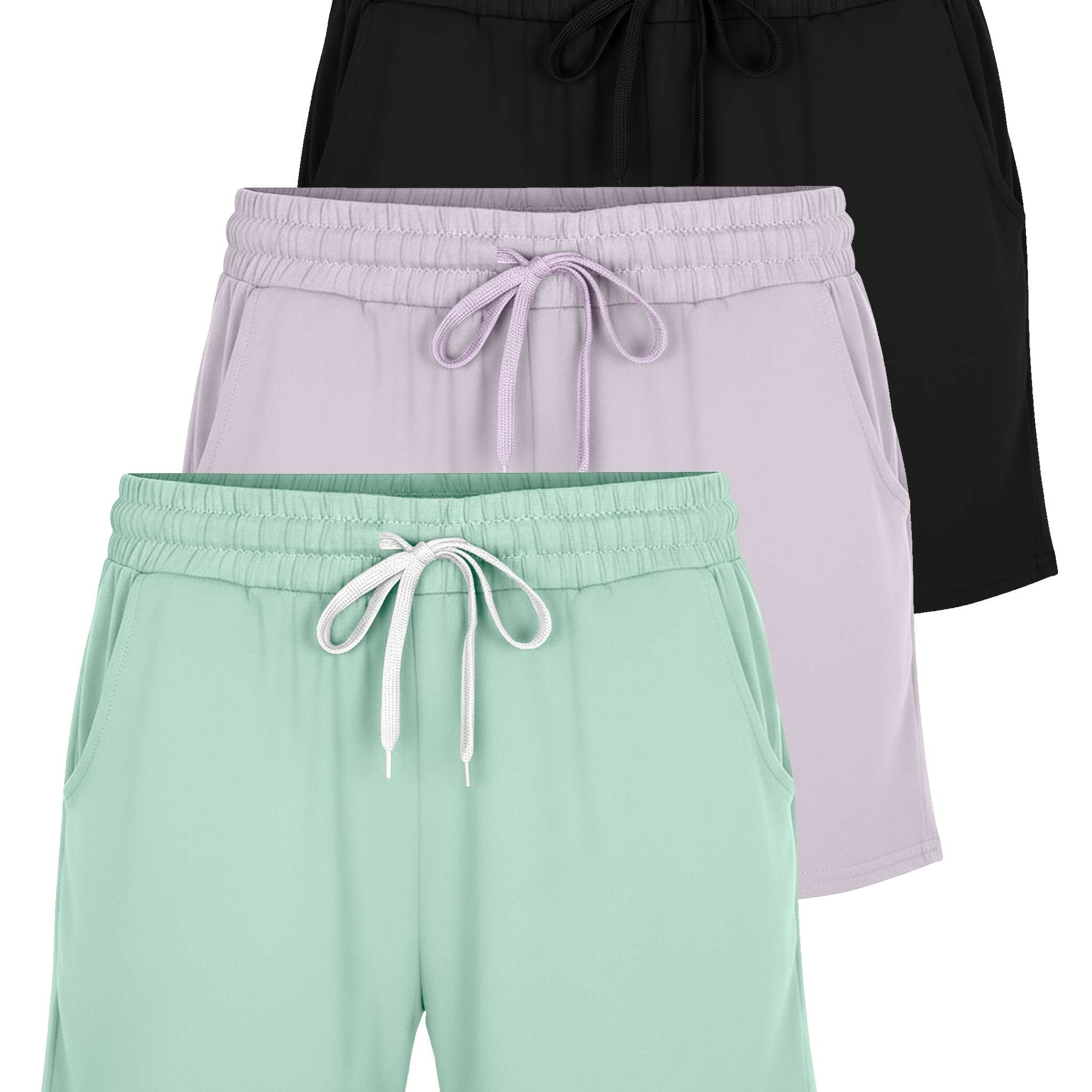 3 Pack: Womens Plus Super-Soft Lounge Shorts