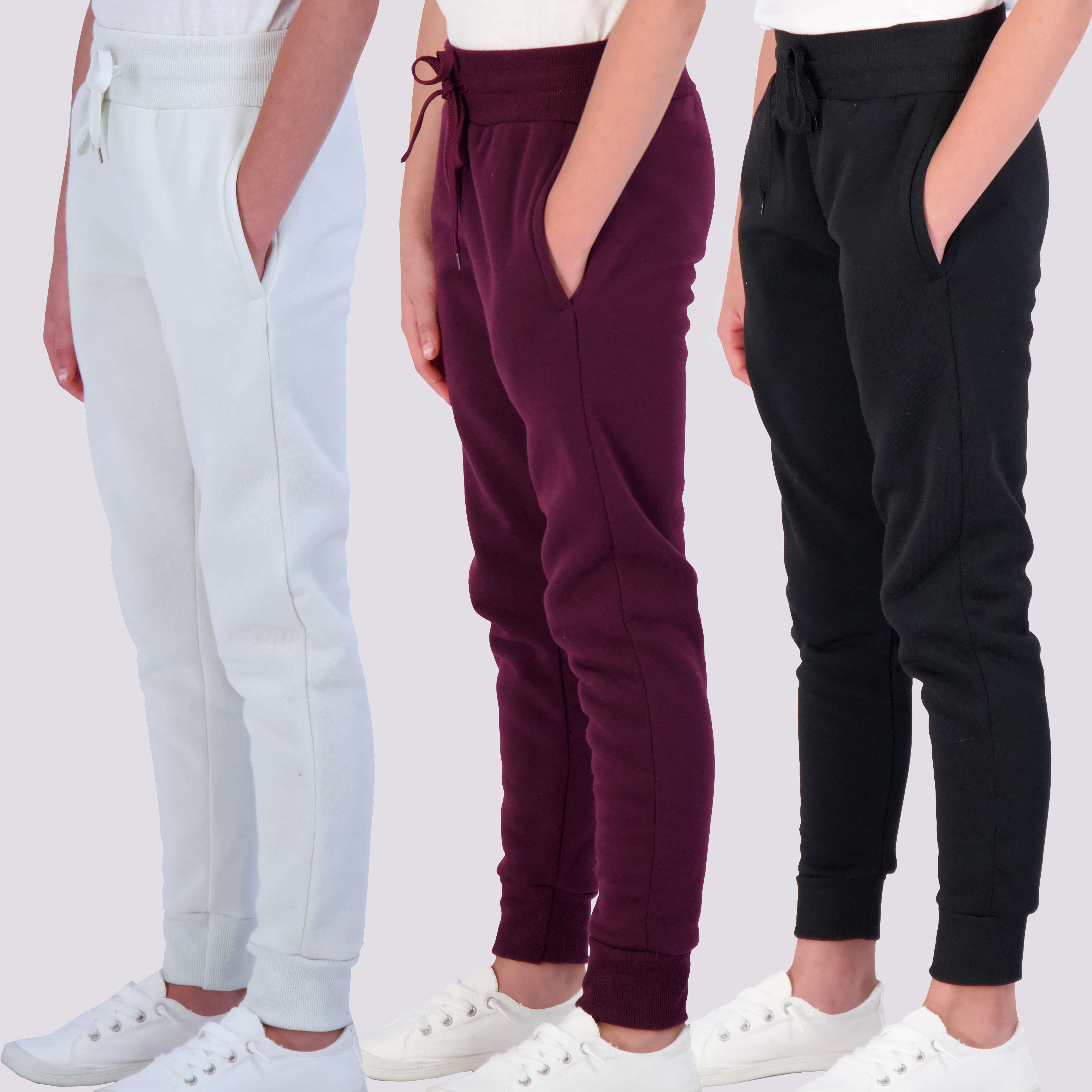 3 Pack: Girls Fleece Jogger Sweatpants