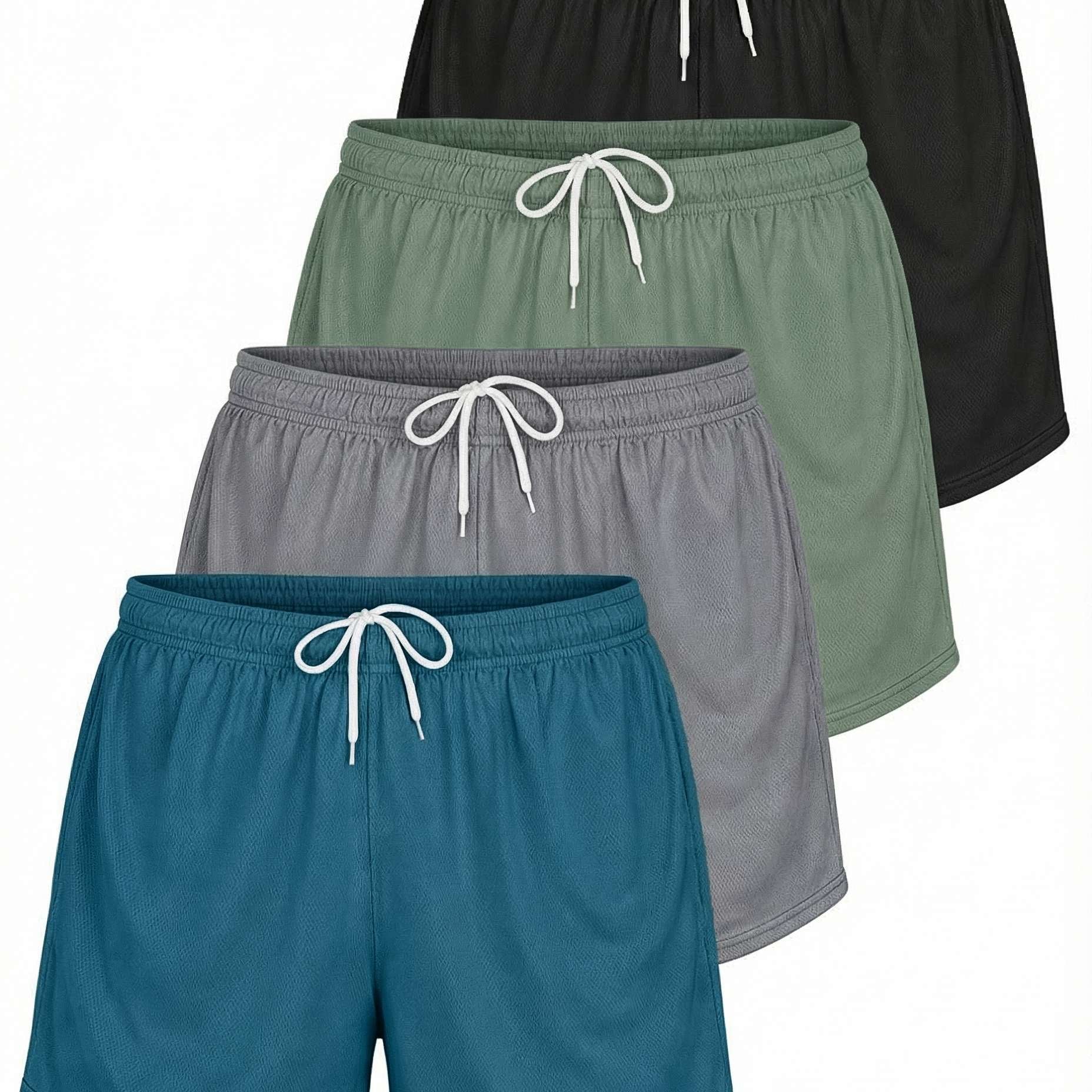 4 Pack: Womens Active Mesh Shorts