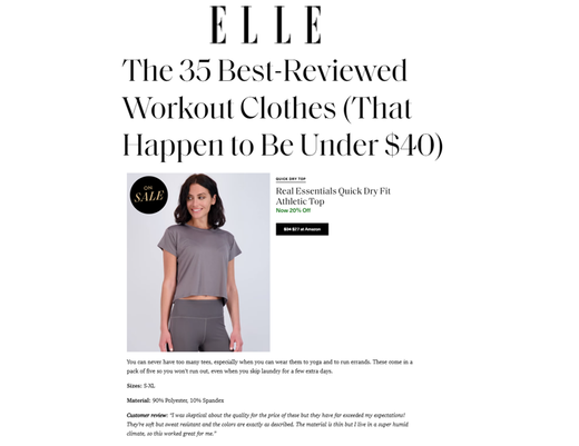 Real Essentials Featured in Elle