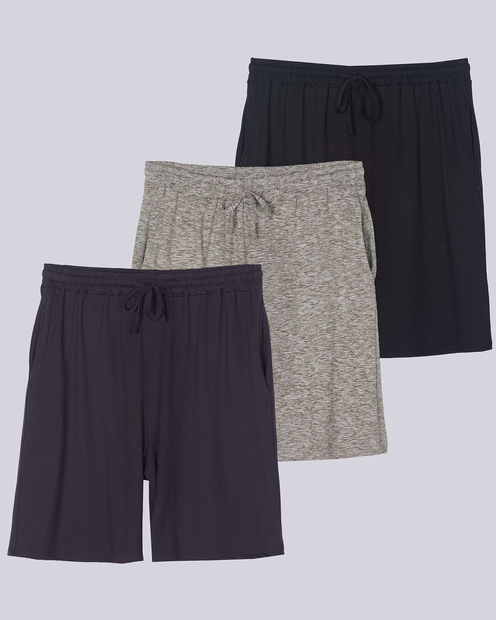 3 Pack: Men's Soft Pajama Shorts