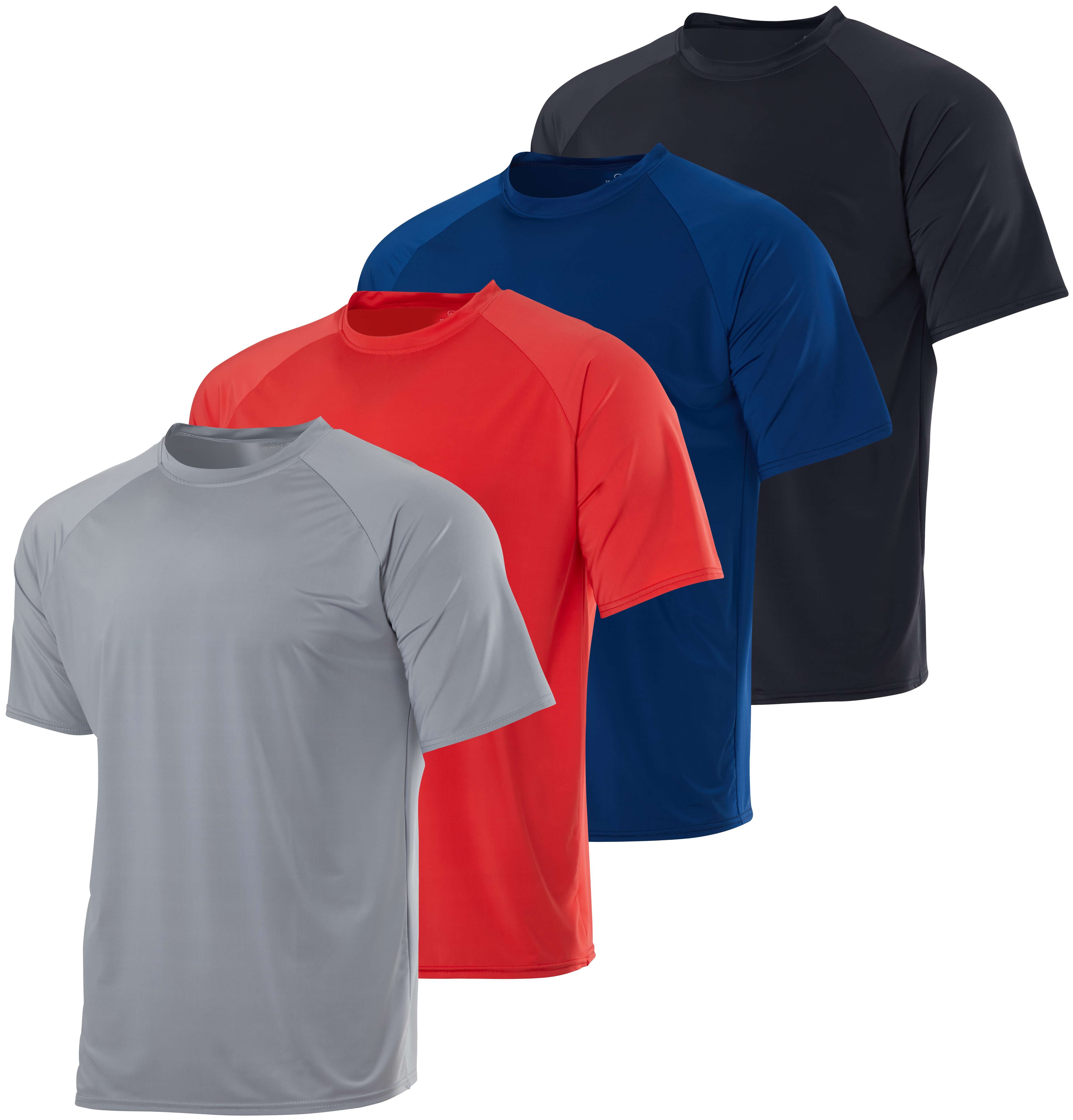 4-Pack: Boys Short Sleeve Quick Dry UPF 50+ Sun Protection Rash Guard Shirt ? Swimwear Surf Top for Boys