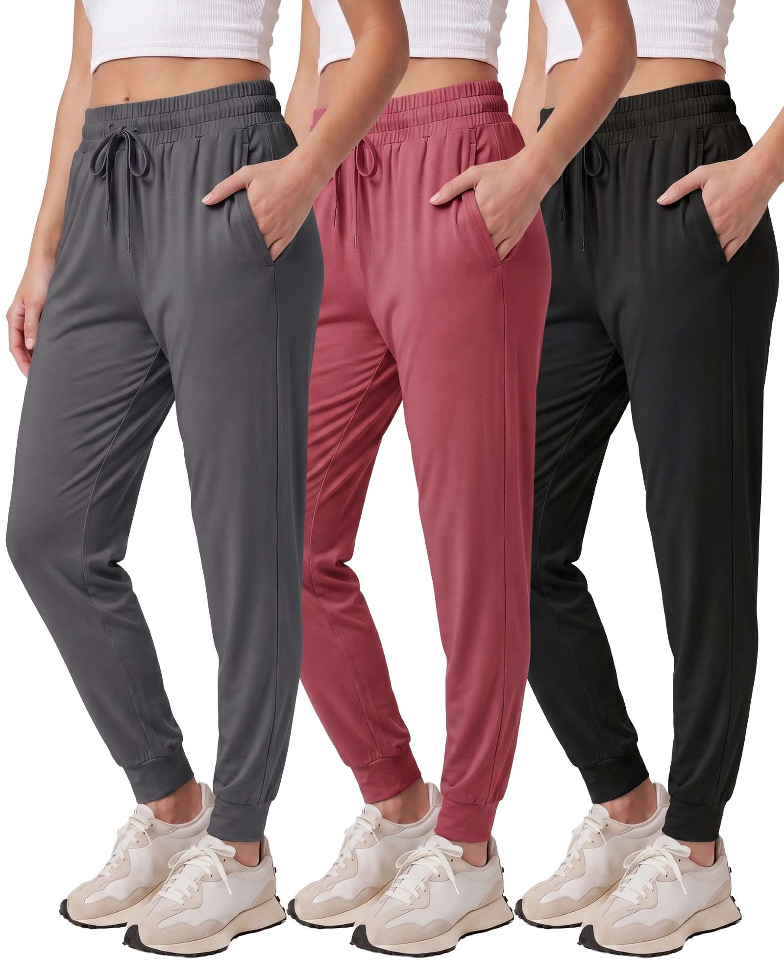 3 Pack: Womens Ultra-Soft Lounge Joggers