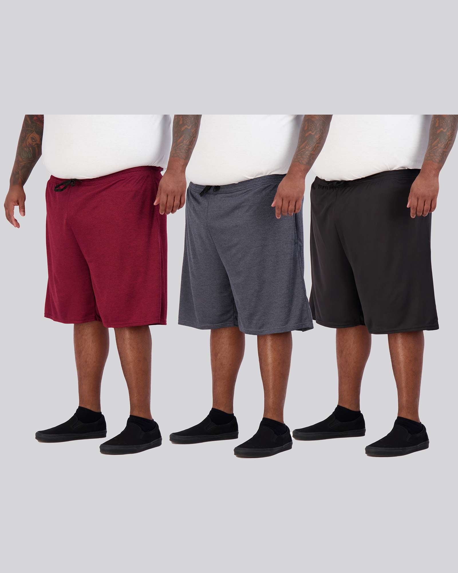5 Pack: Mens Mesh Active Basketball Shorts (3X-5X)