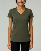 Real Essentials 5 Pack Womens Dry Fit V Neck Workout Tops Athletic T Shirts Gym Yoga Tees - Set 3