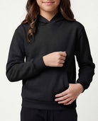 Real Essentials 3 Pack Girls' Fleece Pullover Hoodies Sweatshirts Sweaters Kids Teens Tops - Solid Black, Solid Plum Perfect, Solid Lantana