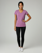 Real Essentials 5 Pack Womens Dry Fit V Neck Workout Tops Athletic T Shirts Gym Yoga Tees - Set 4
