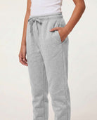 Real Essentials 3 Pack Girls' Cotton Fleece Joggers Sweatpants Kids Teens Pants Sweats - Solid Black, Charcoal Heather, Grey Heather