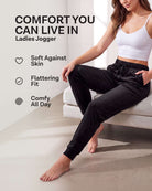 Real Essentials 3 Pack Women Velour Velvet Joggers Sweatpants Pants Cozy Lounge Pull On - Solid Black, Solid Plum Perfect, Solid Ultimate Grey
