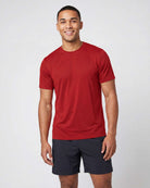 Real Essentials 5 Pack Men's Dry Fit Short Sleeve Crew T Shirts Gym Tees Athletic Workout - Solid Black, Solid Bright White, Charcoal, Solid Poppy Red, Elemental Blue
