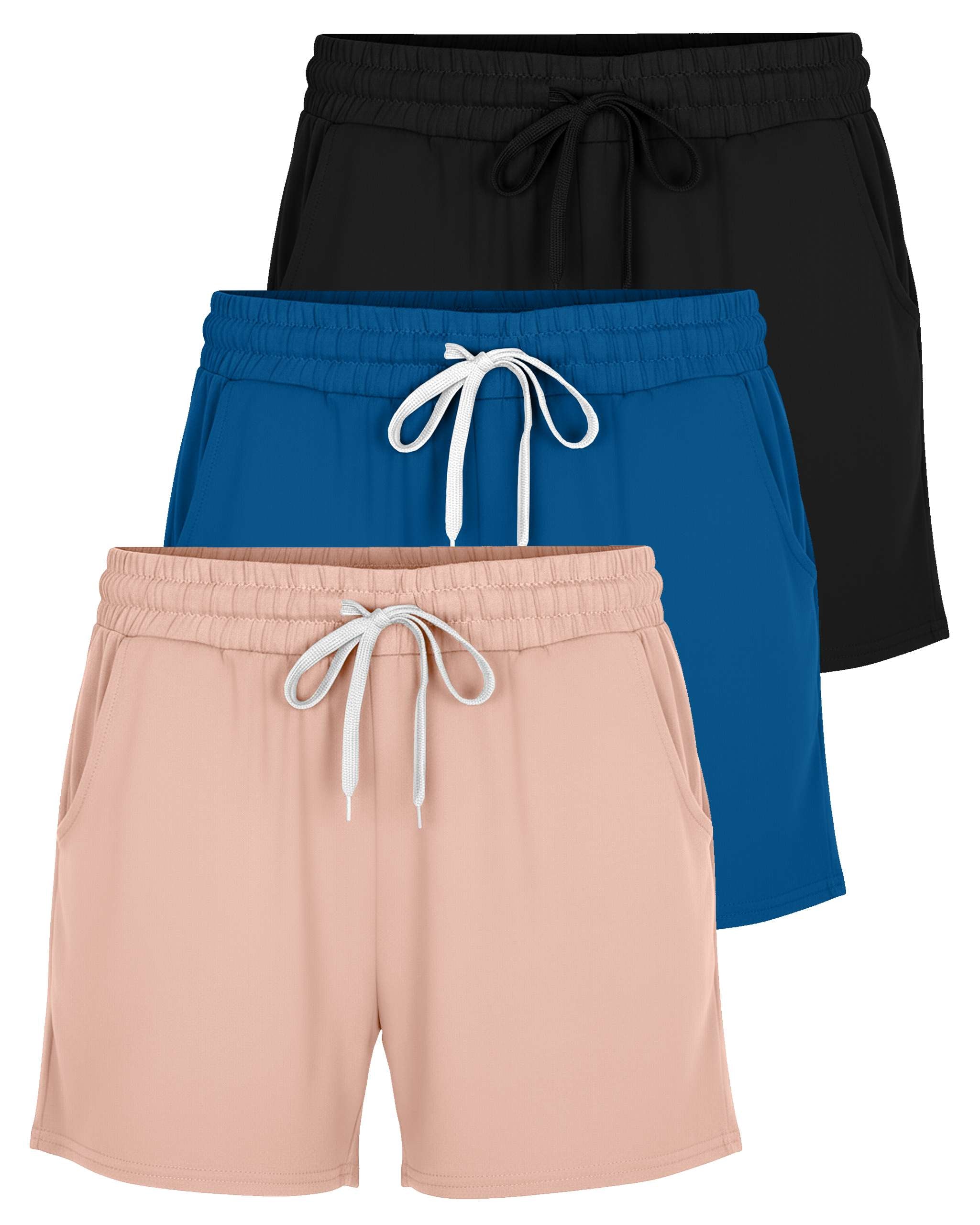 3 Pack: Womens Plus Super-Soft Lounge Shorts