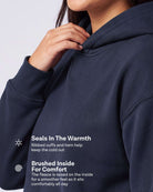 Real Essentials 2 Pack Women's Cropped Hoodies Crop Sweatshirt Ladies Fleece Pullover Top - Solid Chocolate Torte, Solid Moonbeam