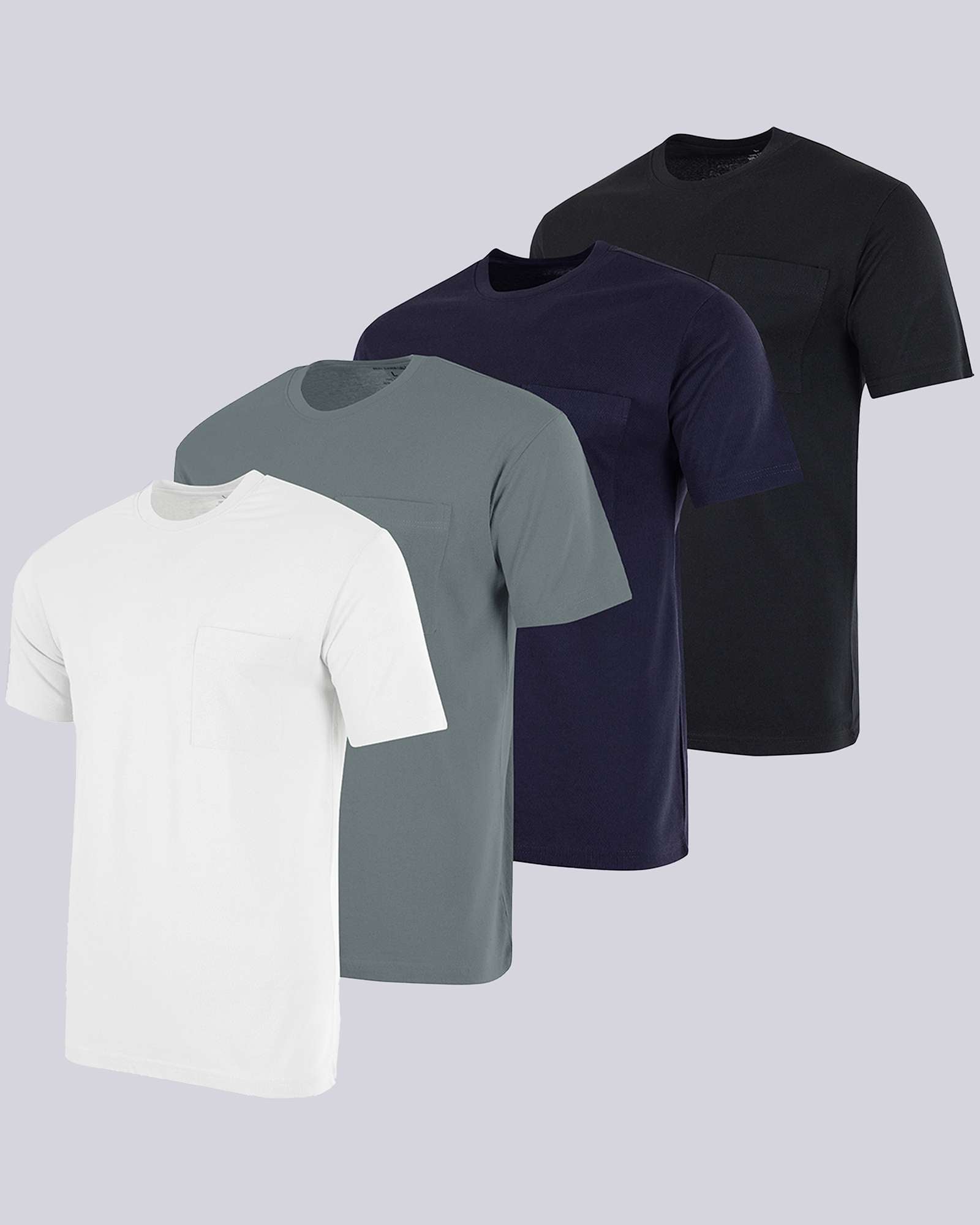 Hat And Beyond Men's Basic Pocket T-Shirt – Short Sleeve Crew Neck, Premium Cotton (Regular Fit)