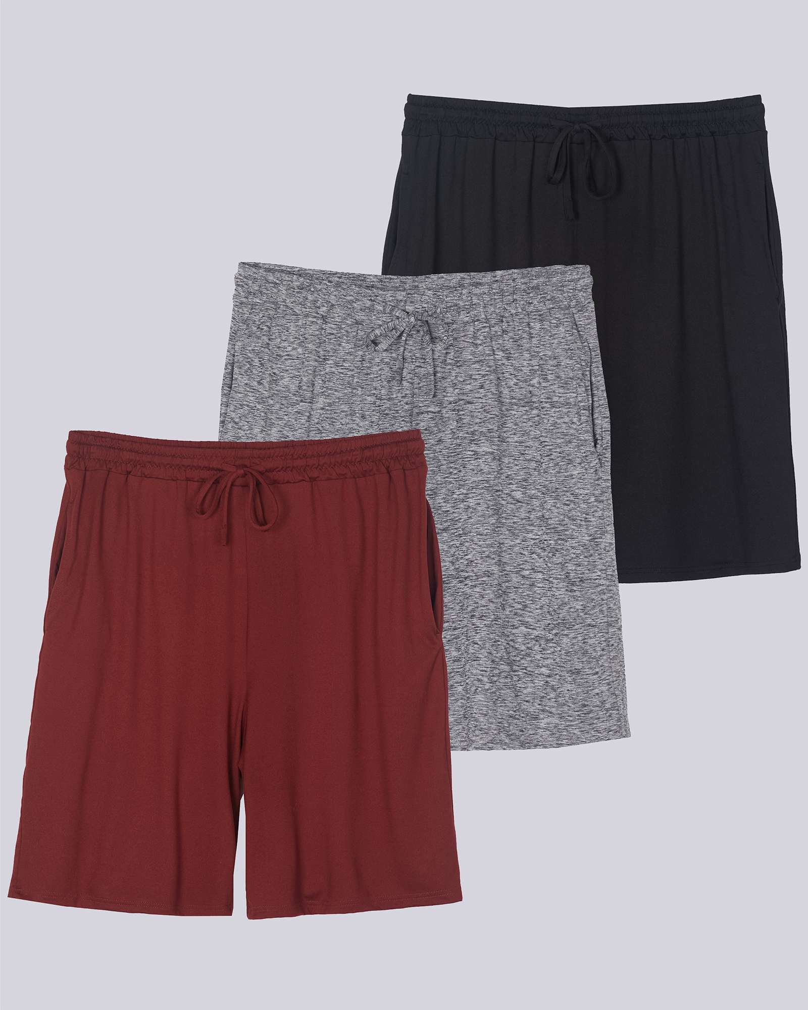 3 Pack: Men's Soft Pajama Shorts