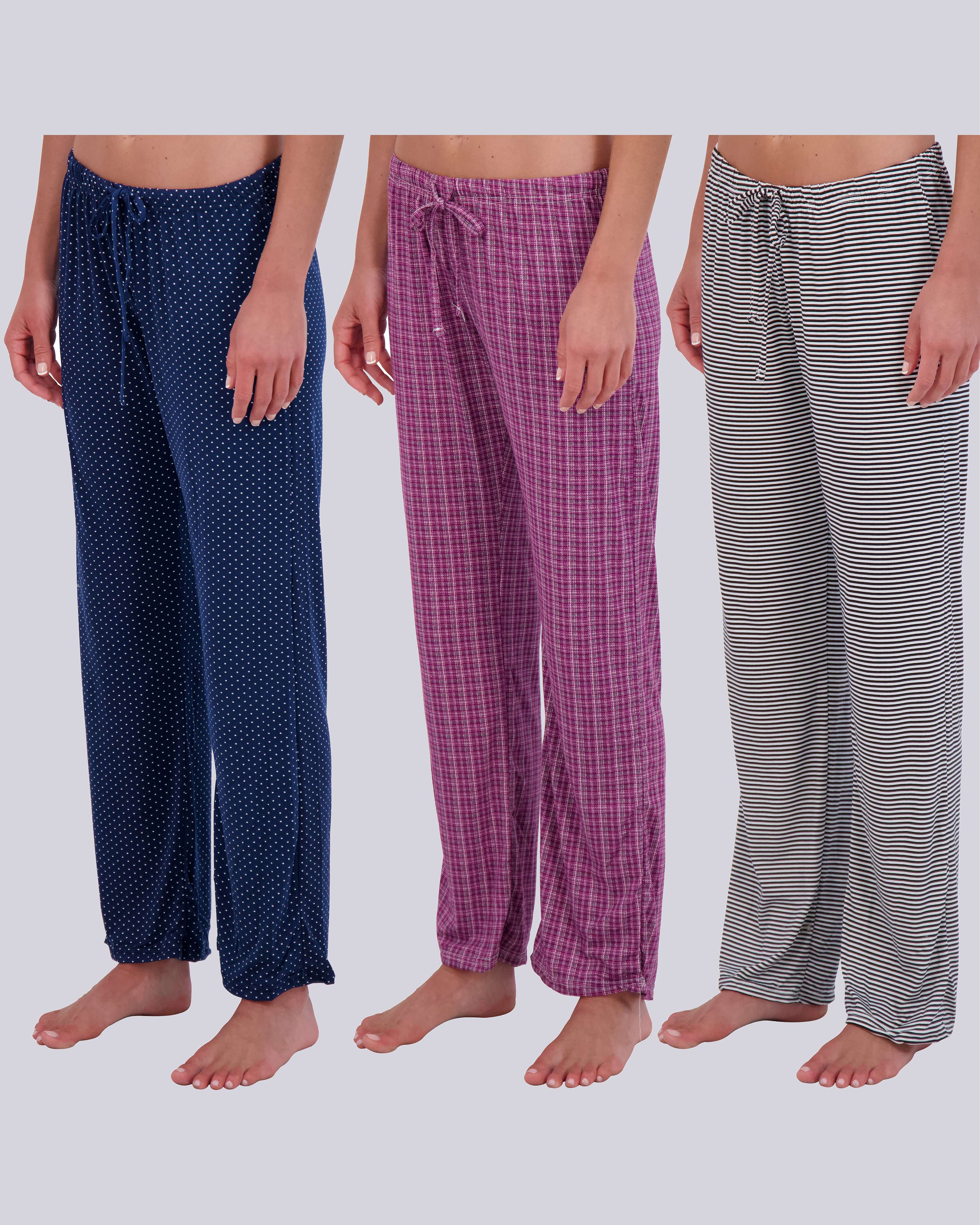3 Pack: Women's Ultra-Soft Pajama Pants