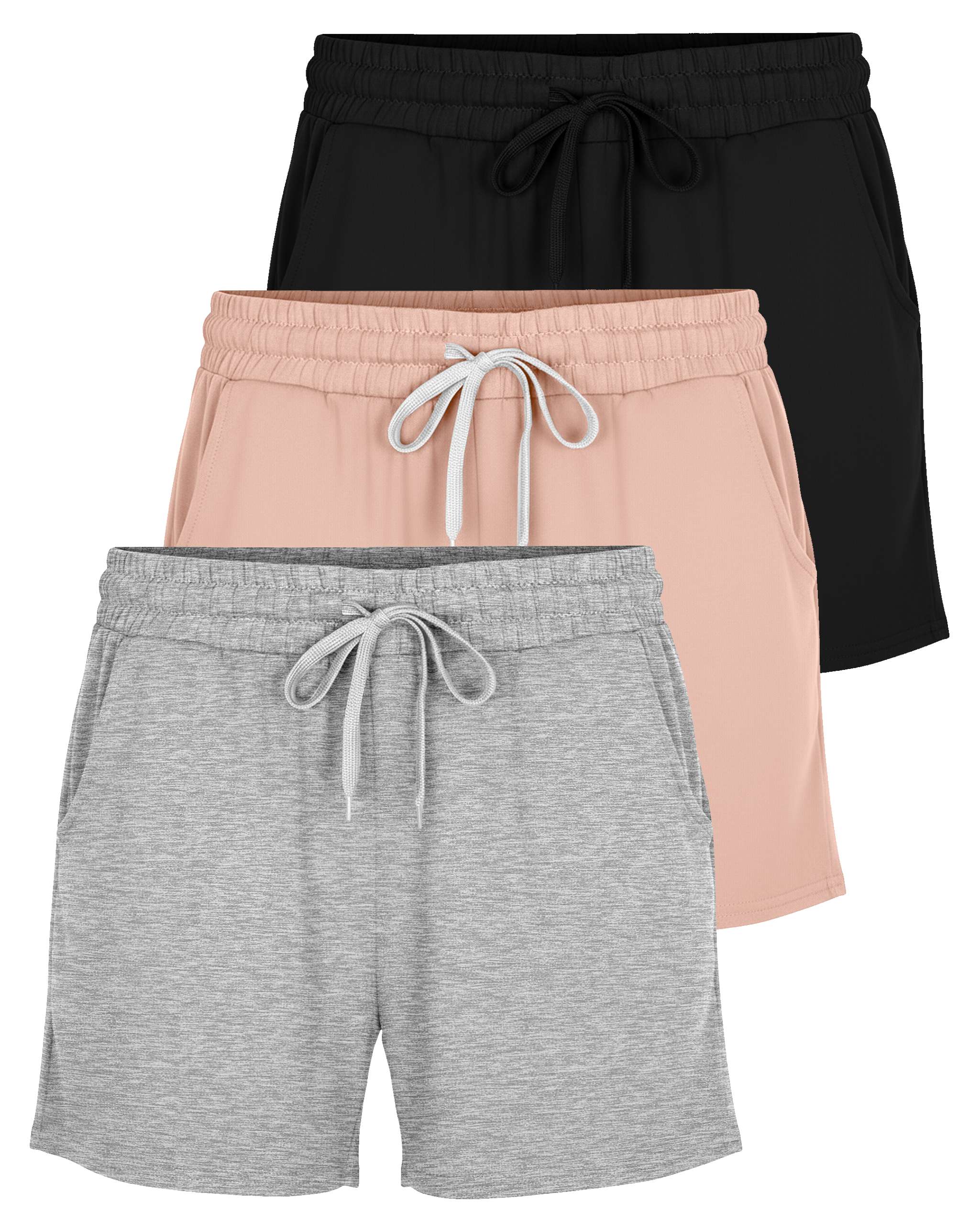 3 Pack: Womens Plus Super-Soft Lounge Shorts