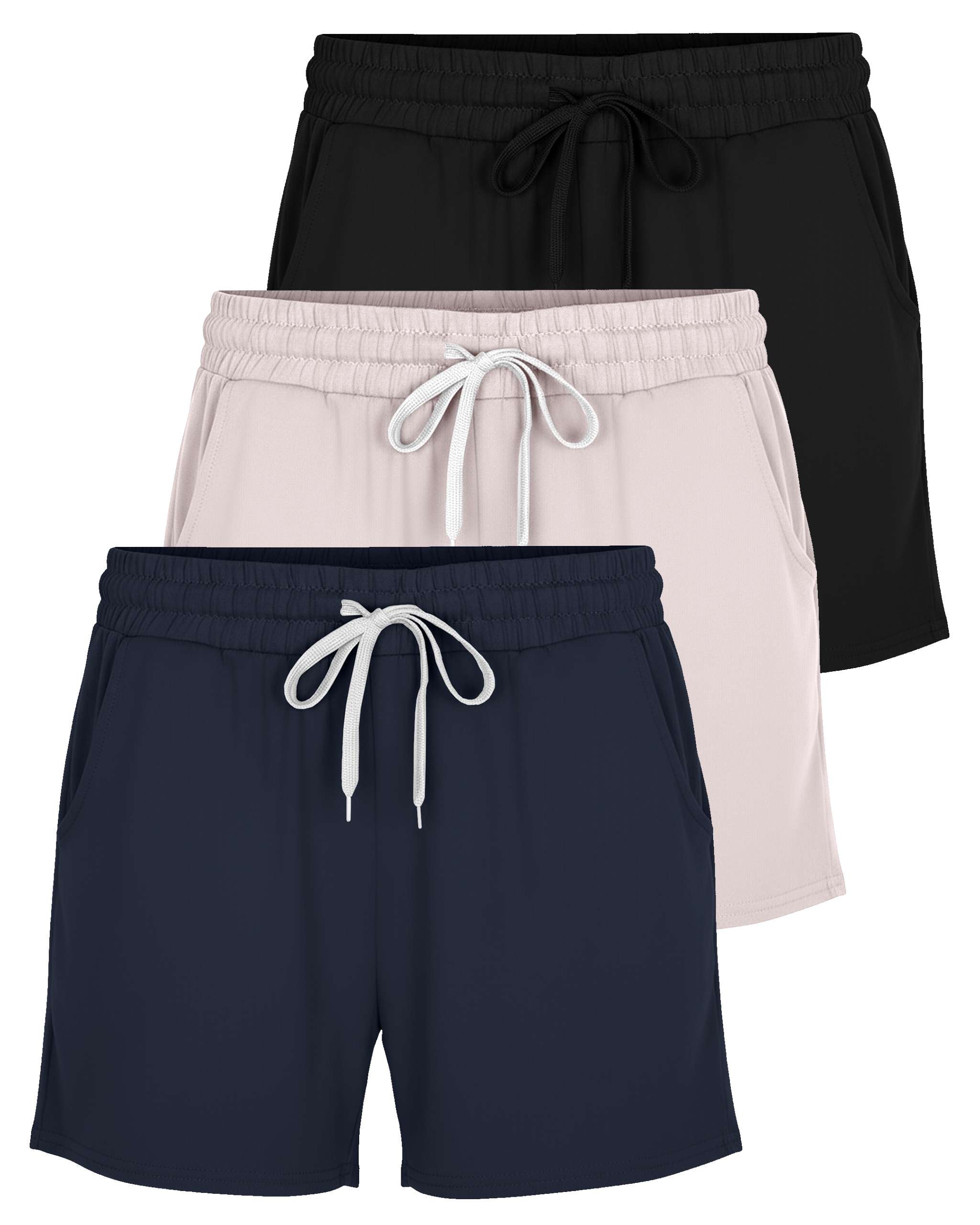 3 Pack: Womens Plus Super-Soft Lounge Shorts