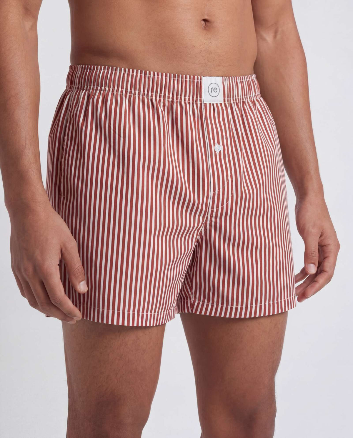 Real Essentials 3 Pack Mens Cotton Pajama Shorts Poplin Woven Lounge Sleep PJs with Pockets - Solid Black, Iceberg Green Stripe, Red Ochre Stripe