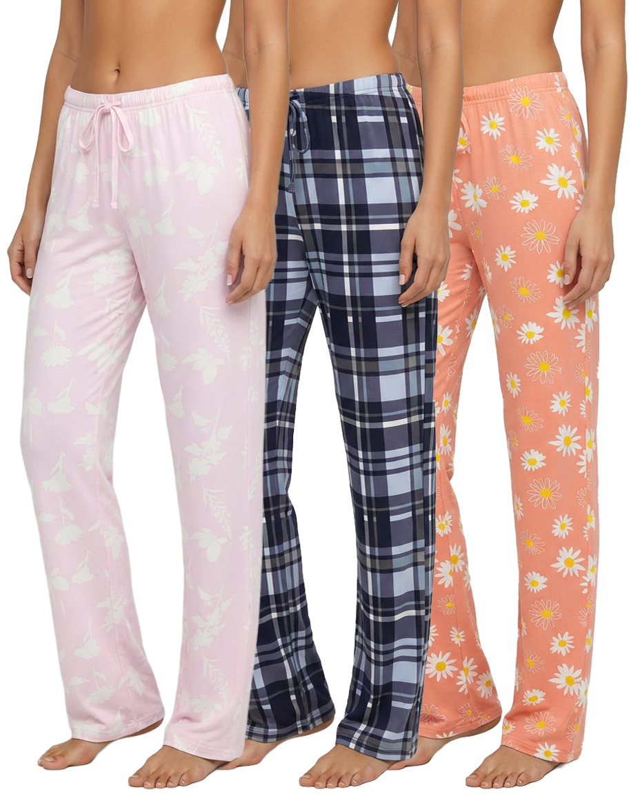 3 Pack: Women's Ultra-Soft Pajama Pants