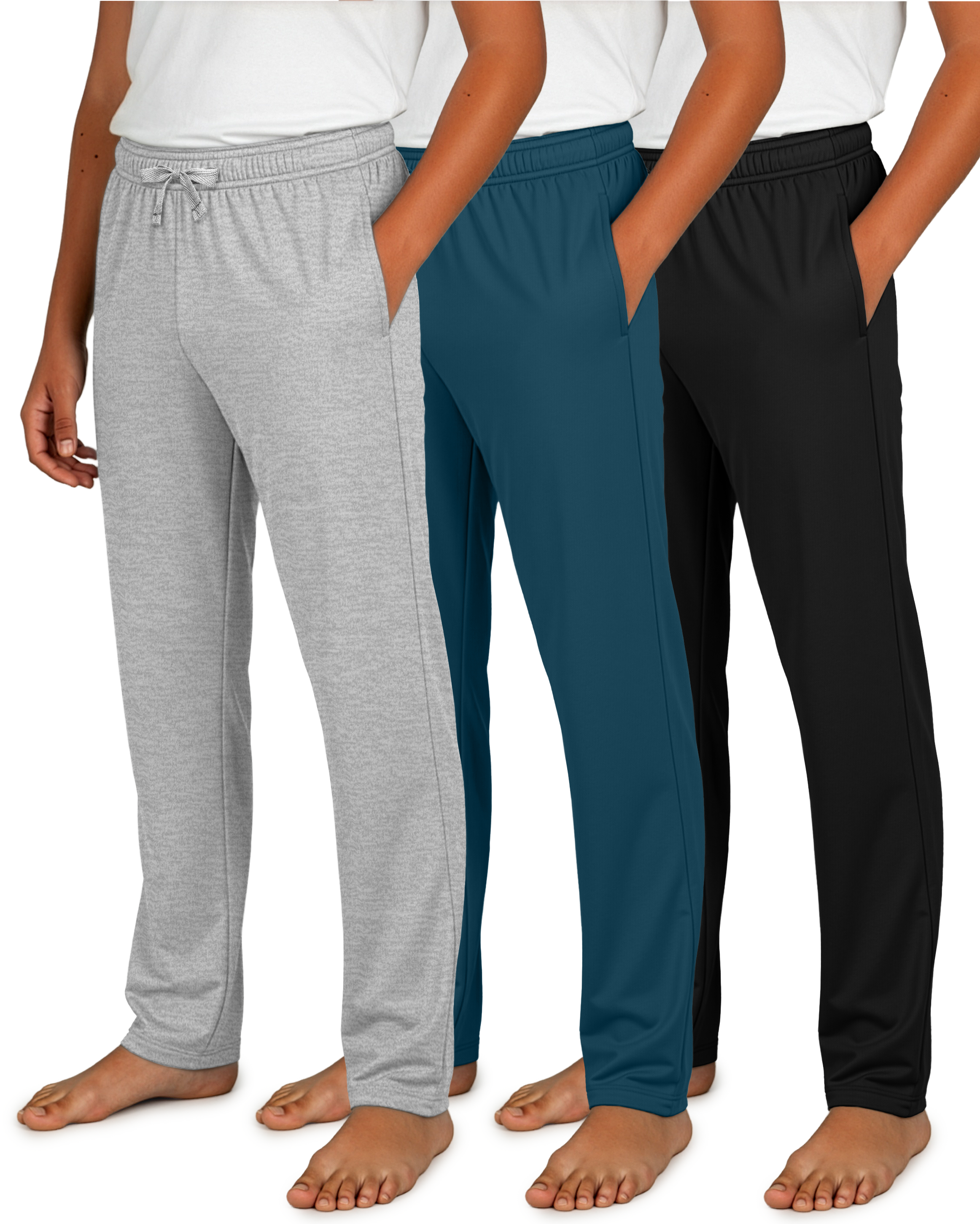 Real Essentials 3 Pack: Boys Cotton Soft Pajama Pants Kids Bottoms Pjs Youth Teen Pijamas Sleep Pyjamas Lounge Para Niños