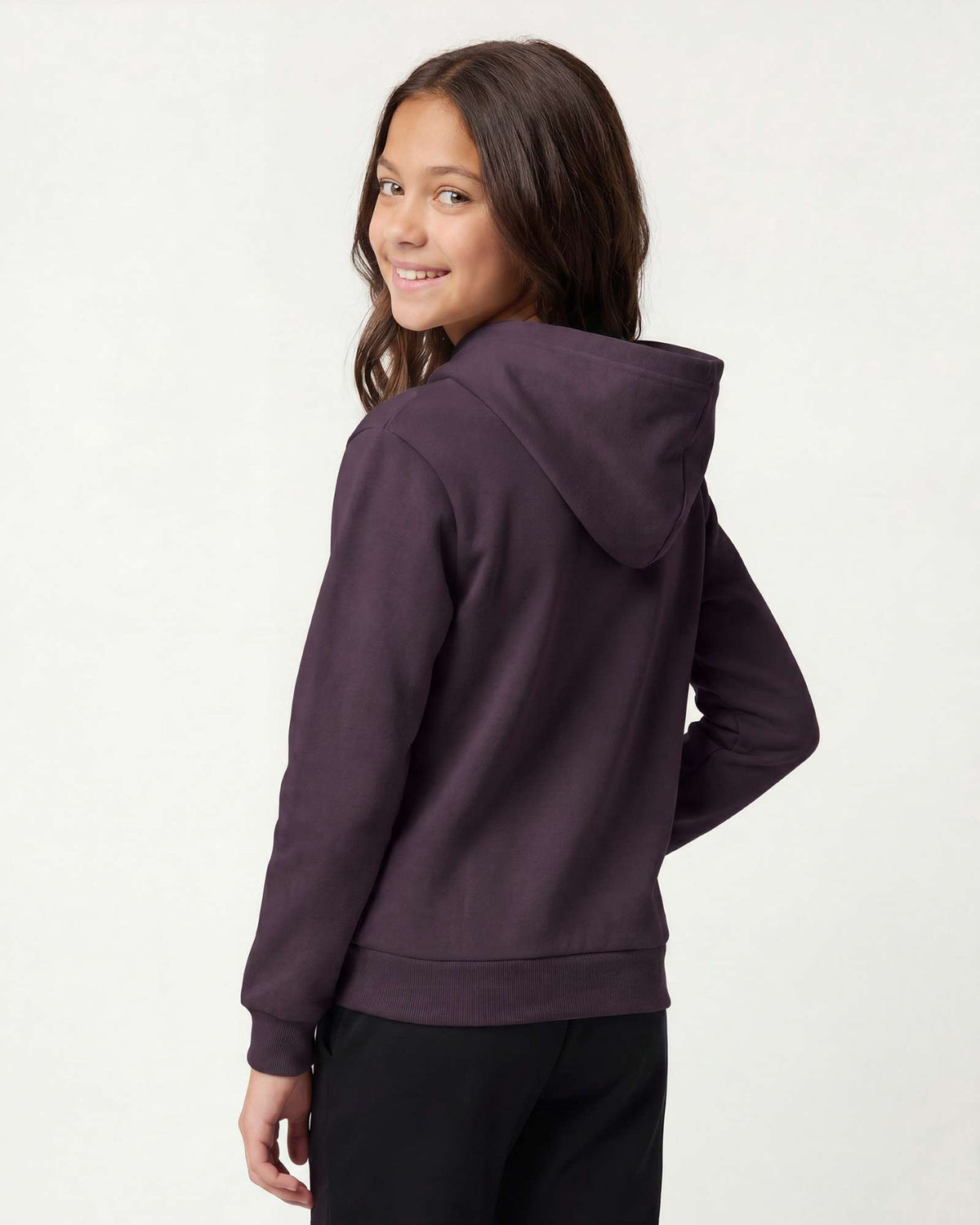 Real Essentials 3 Pack Girls' Fleece Pullover Hoodies Sweatshirts Sweaters Kids Teens Tops - Solid Black, Solid Plum Perfect, Solid Lantana
