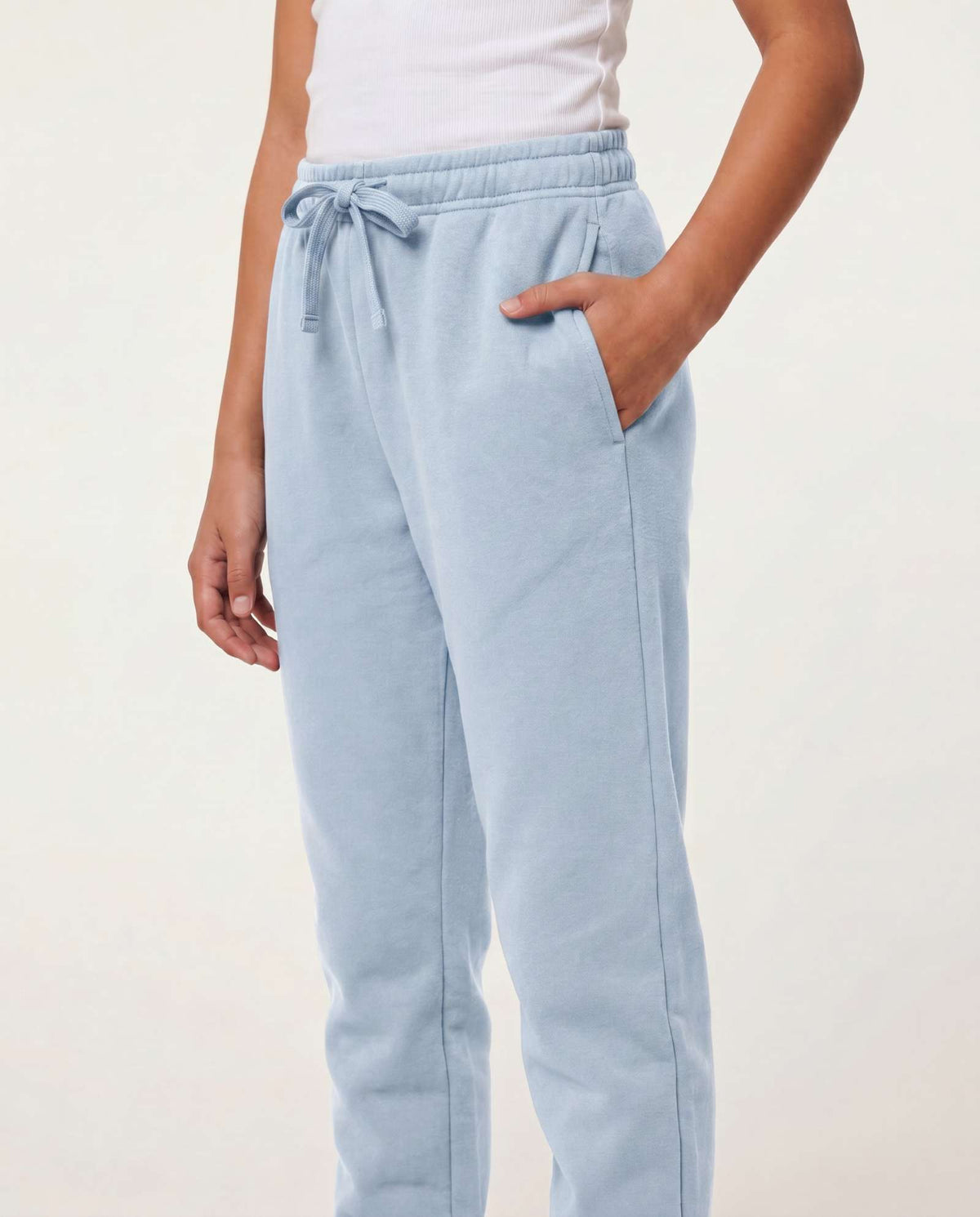 Real Essentials 3 Pack Girls' Cotton Fleece Joggers Sweatpants Kids Teens Pants Sweats - Solid Black, Solid Pale Lilac, Solid Ballad Blue