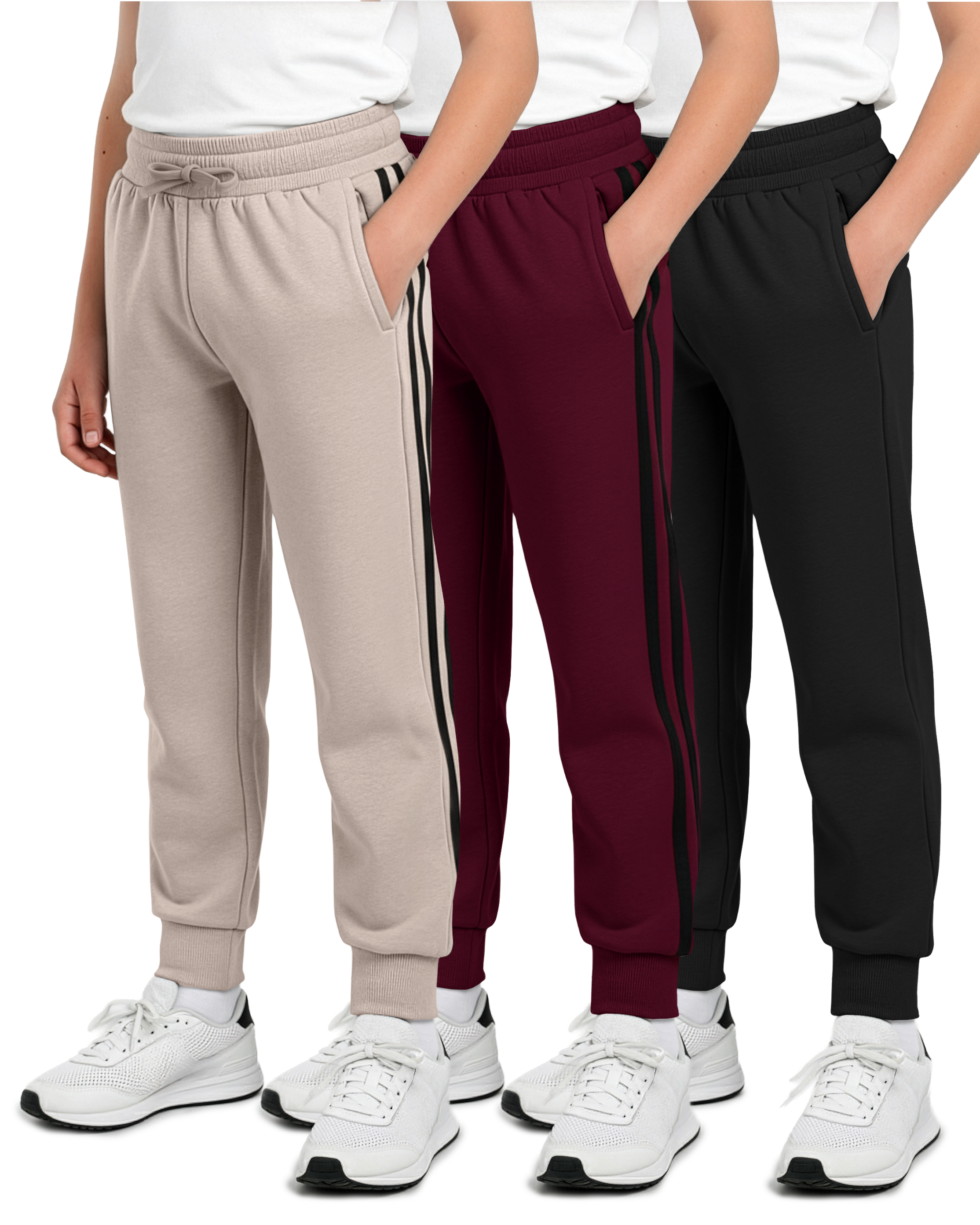 3 Pack: Boys Fleece Jogger Sweatpants