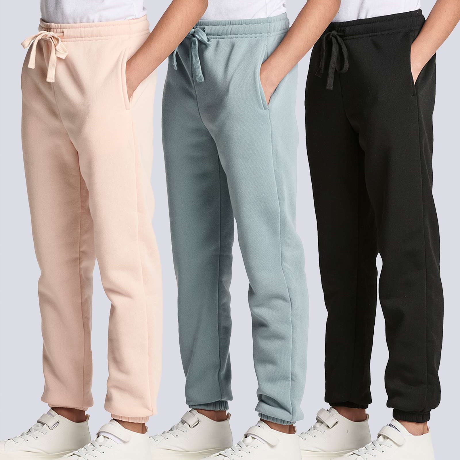3 Pack: Girls' Sweatpants - Active Fleece Jogger Pants