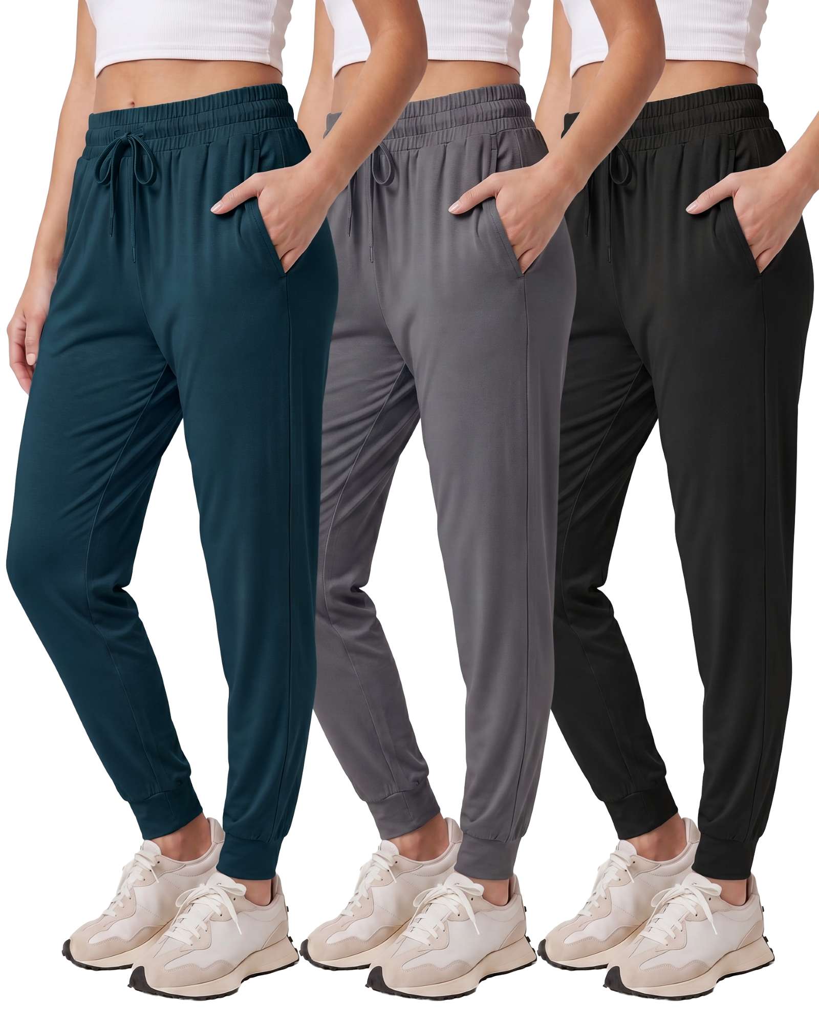 3 Pack: Womens Ultra-Soft Lounge Joggers