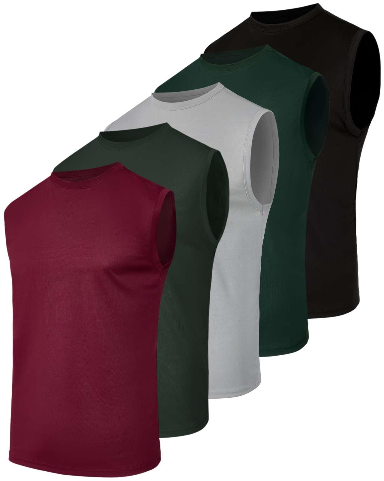5 Pack: Mens Mesh Active Tank Top (Available in Big & Tall)