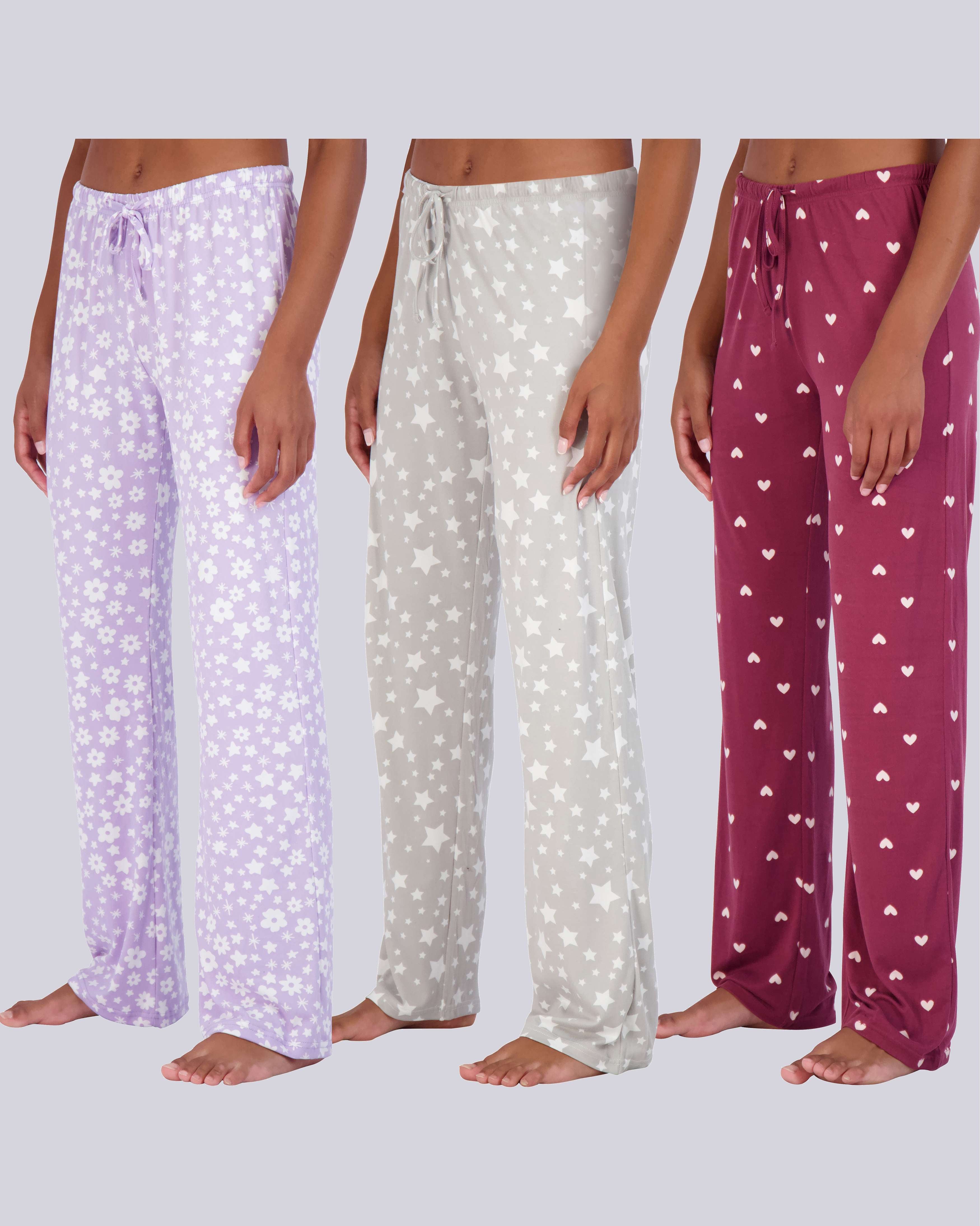 3 Pack: Women's Ultra-Soft Pajama Pants