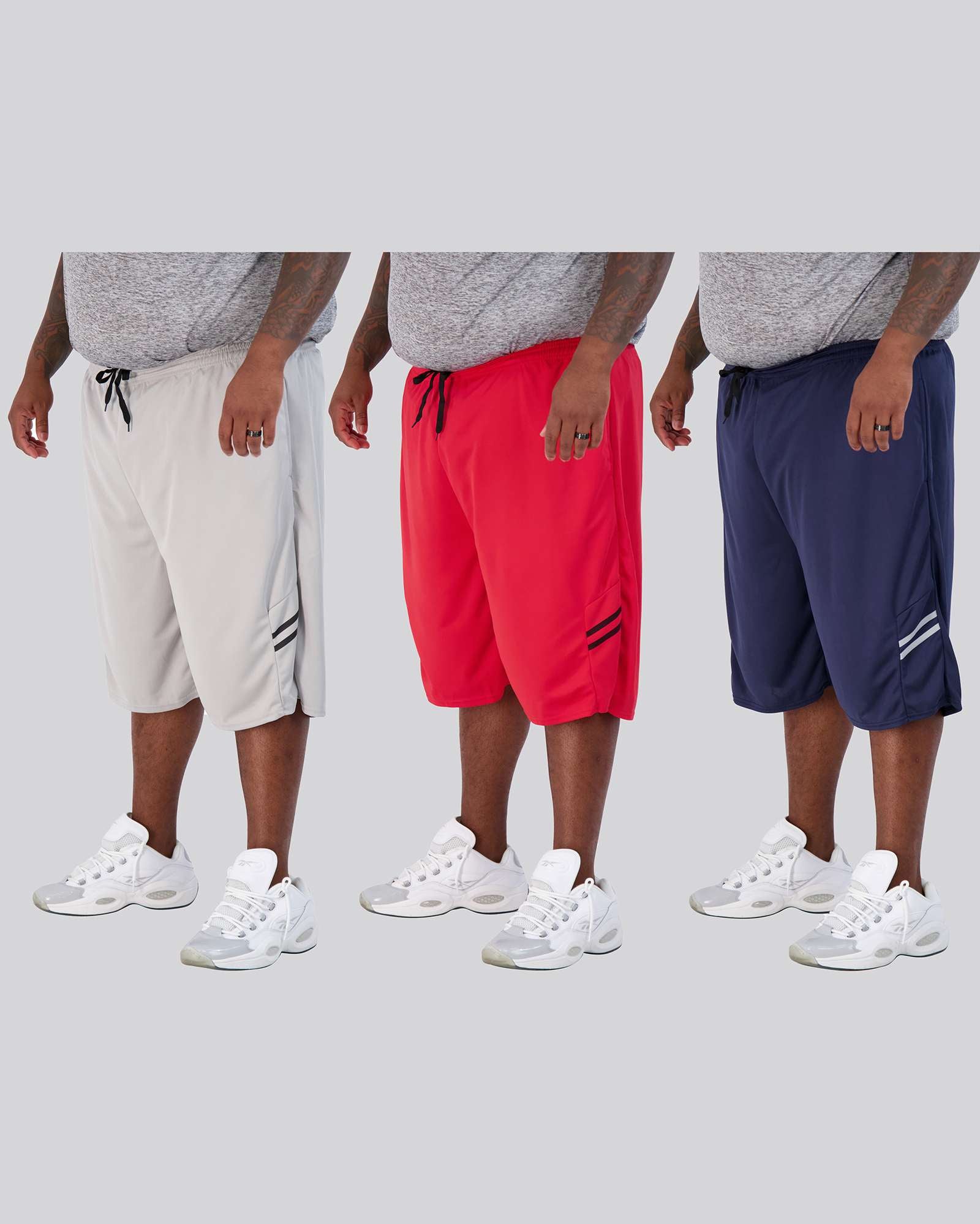 5 Pack Mens Mesh Active Basketball Shorts 3X 5X Real Essentials