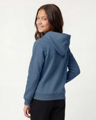 Real Essentials 3 Pack Girls' Fleece Pullover Hoodies Sweatshirts Sweaters Kids Teens Tops - Solid Black, Solid Dove, Solid Copen Blue