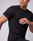 Real Essentials 5 Pack Men's Dry Fit Short Sleeve Crew T Shirts Gym Tees Athletic Workout - Solid Black, Charcoal, Solid Ultimate Grey, Burgundy, Solid Martini Olive