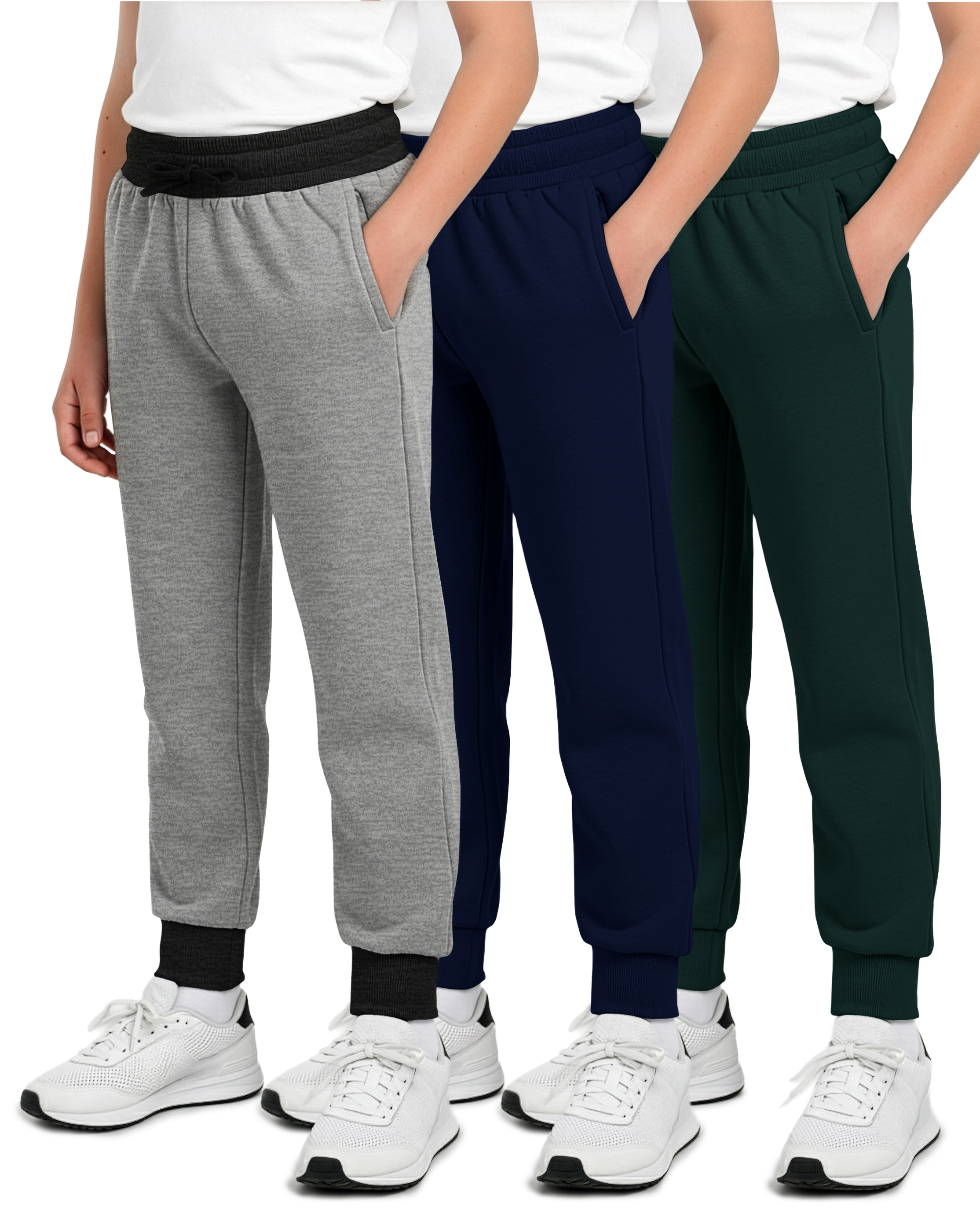 3 Pack: Boys Fleece Jogger Sweatpants