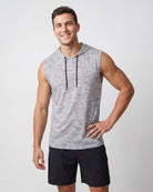 Real Essentials 3 Pack Men's Dry Fit Tank Top Hoodie Sleeveless Workout Gym Muscle Shirts - Set 14
