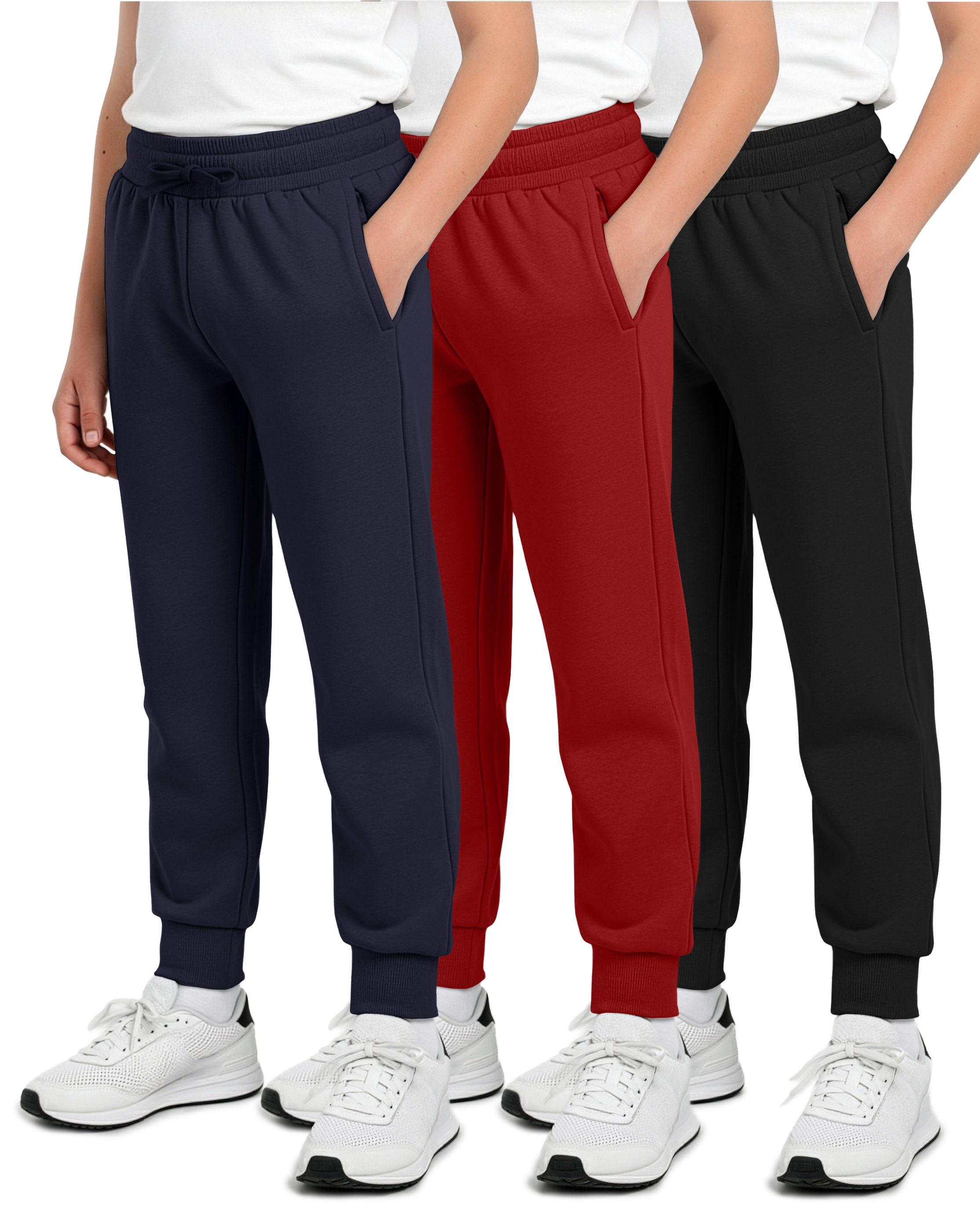 3 Pack: Boys Fleece Jogger Sweatpants