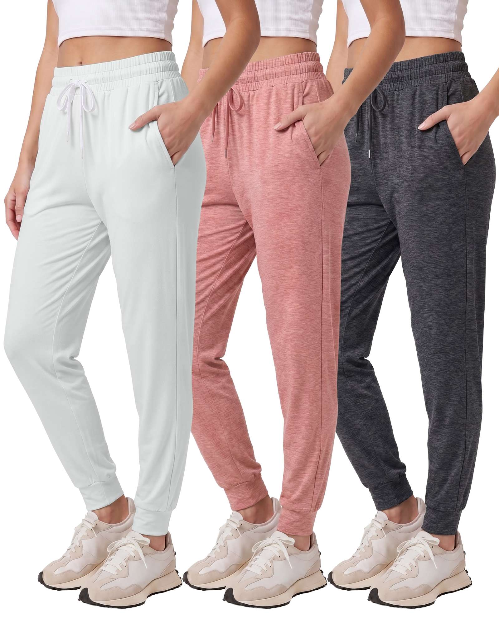 3 Pack: Womens Ultra-Soft Lounge Joggers