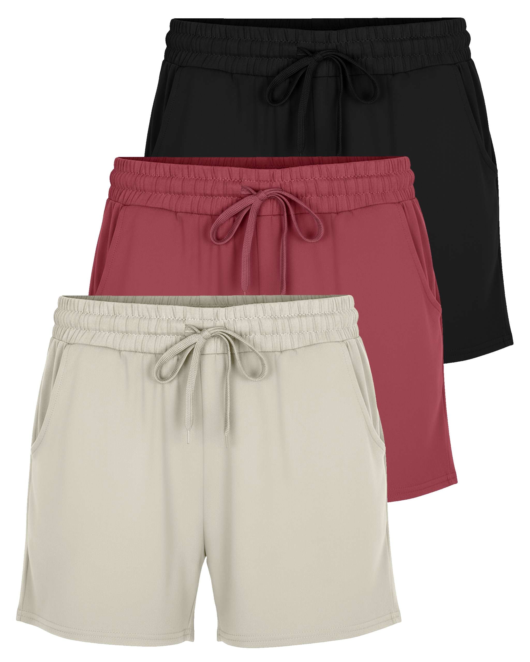 3 Pack: Womens Plus Super-Soft Lounge Shorts