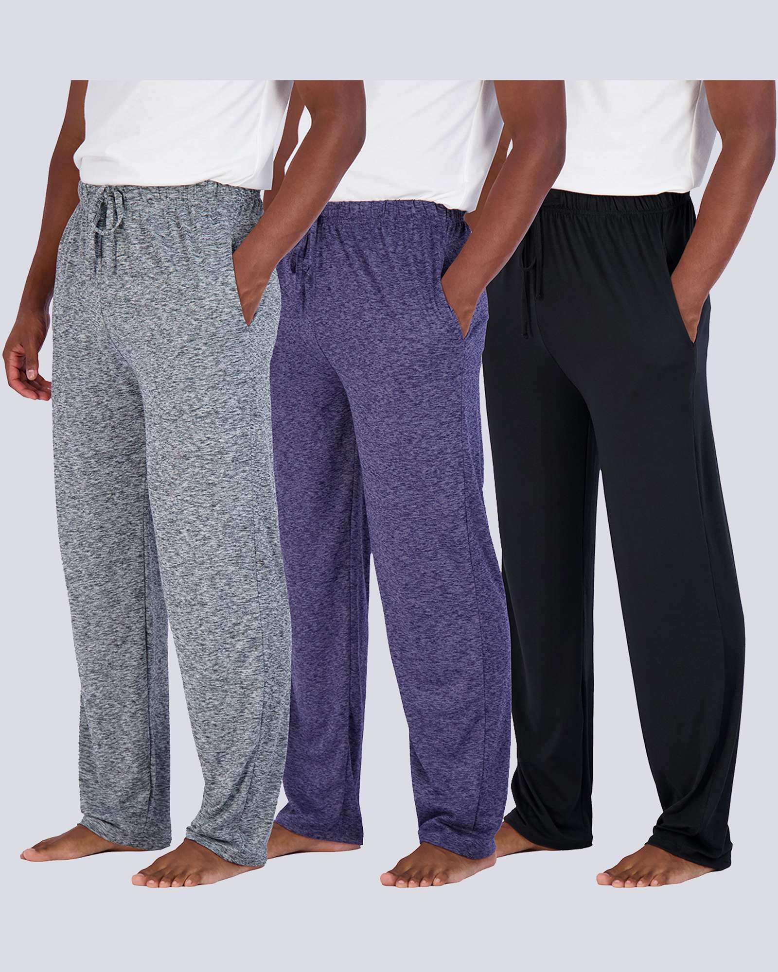 3 Pack: Mens Soft Pajama Lounge Pants