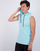 Real Essentials 3 Pack Men's Dry Fit Tank Top Hoodie Sleeveless Workout Gym Muscle Shirts - Set 6