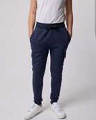 Real Essentials 3 Pack Boys' Cotton Cargo Fleece Joggers Sweatpants Pockets Athletic Kids - Set 8