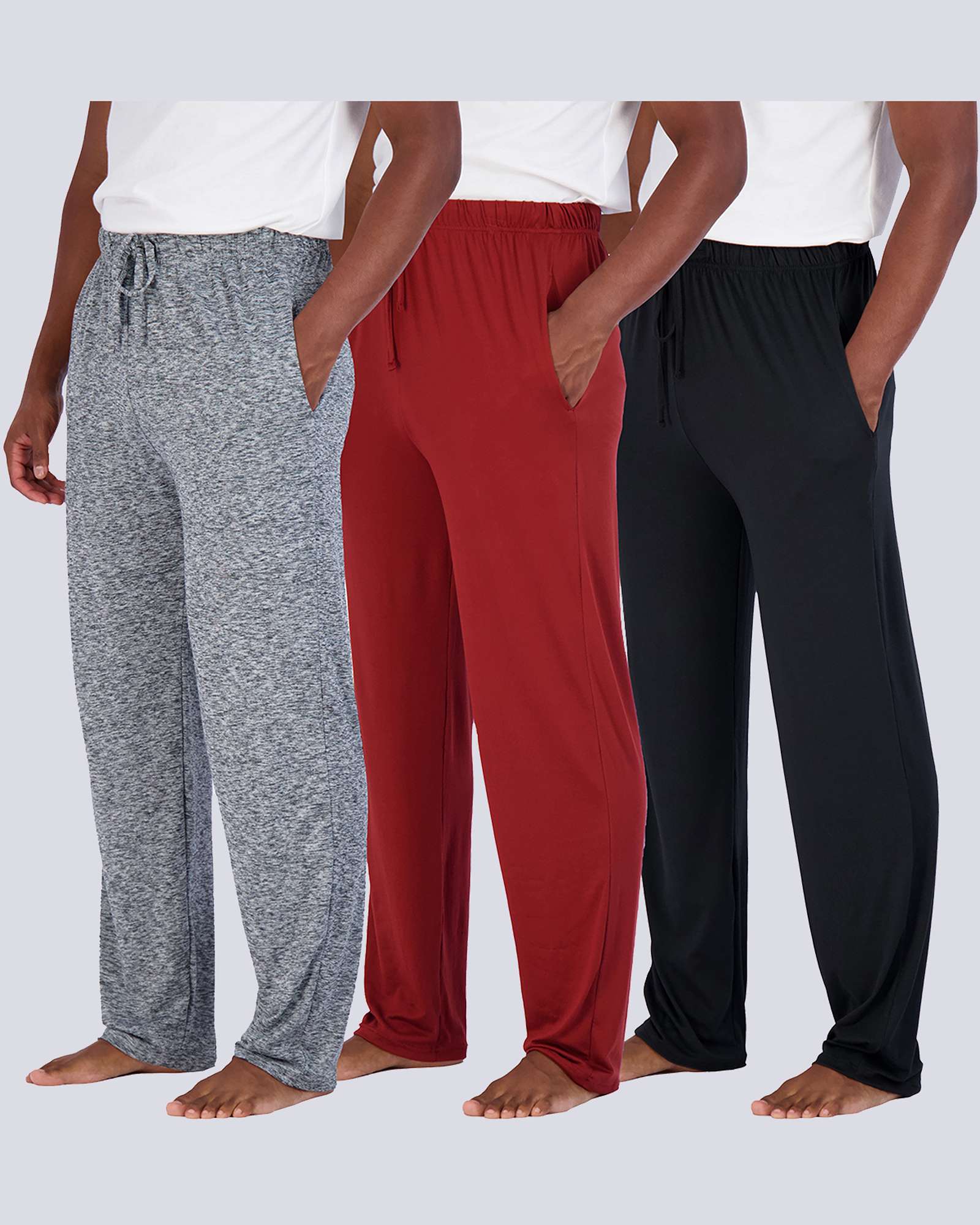3 Pack: Mens Soft Pajama Lounge Pants