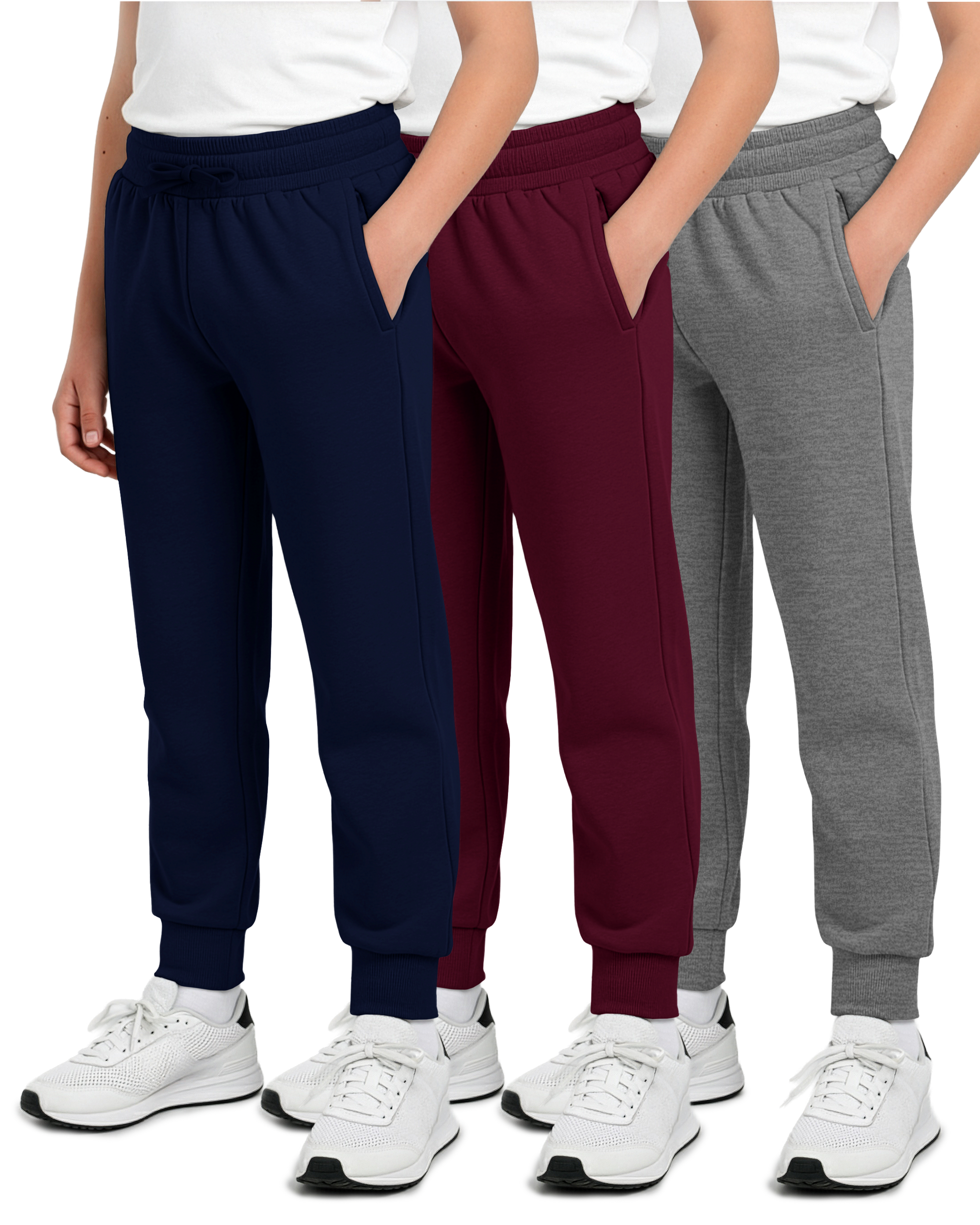 3 Pack: Boys Fleece Jogger Sweatpants