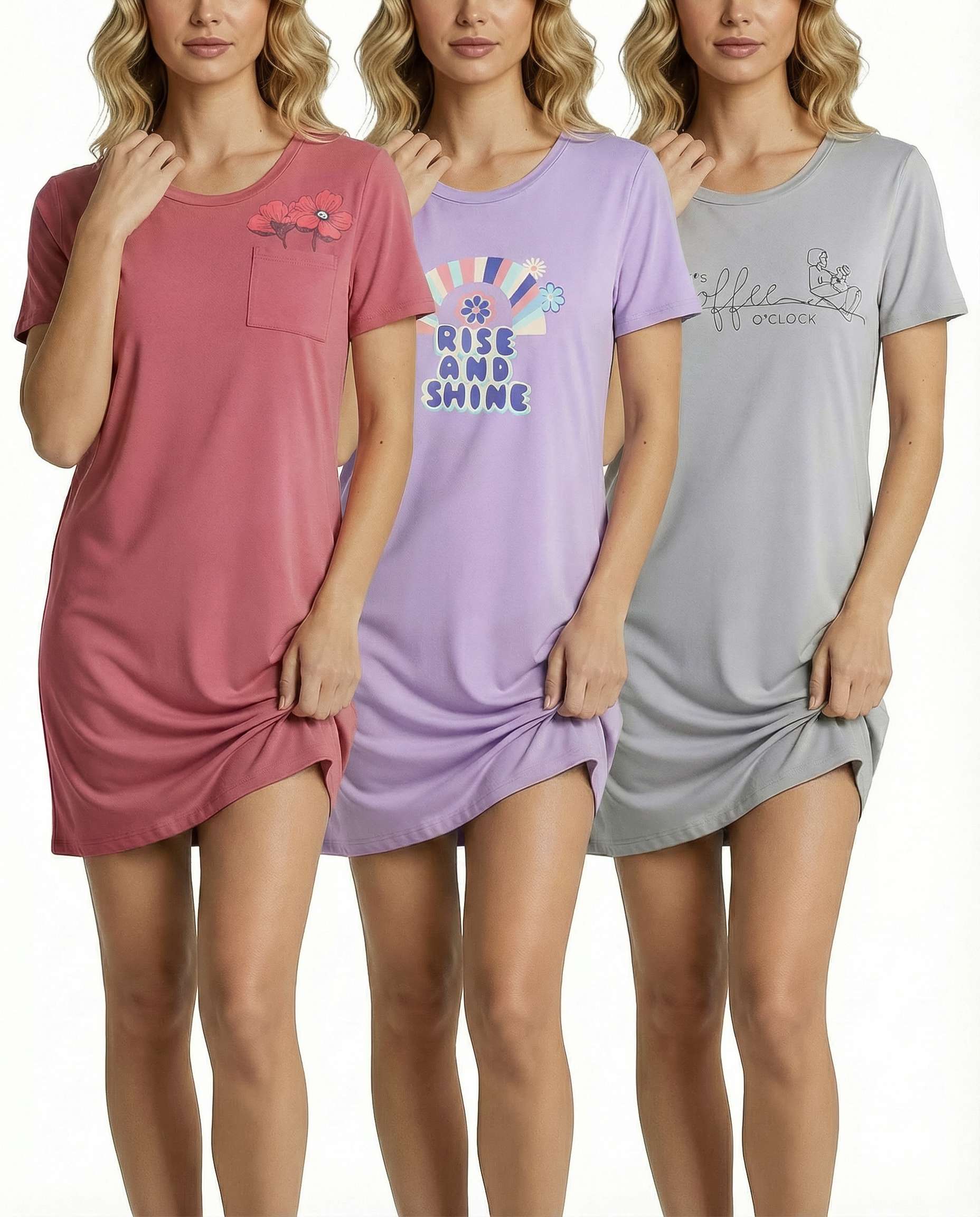 3 Pack: Womens Ultra-Soft Pajama Lounge Shorts