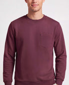 Real Essentials 3 Pack Mens Fleece Pocket Sweatshirt Pullover Long Sleeve Shirts Sweater - Solid Black, Solid Burgundy, Solid Vintage Indigo